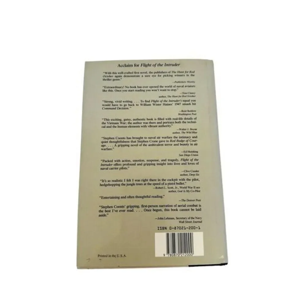 Stephen Coonts, FLIGHT OF THE INTRUDER‎ Hardcover Pre-owned.